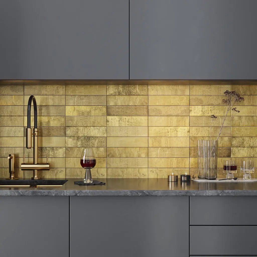 Golden Ochre 2.5x10 Matte Ceramic Subway Tile (30 pack, 5.06 sq ft/case) by Apollo Tile