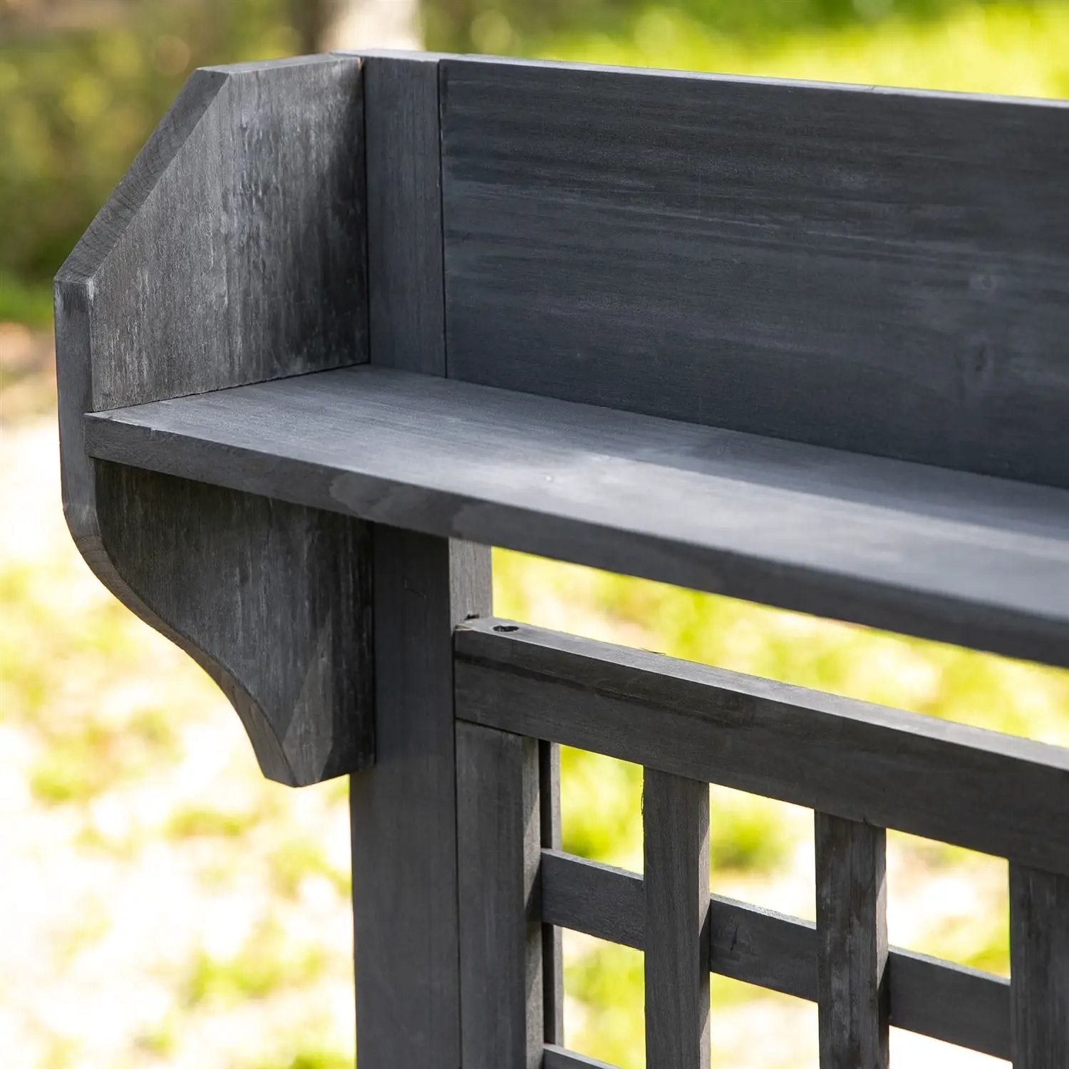 Outdoor Grey Wood Potting Bench Expandable Top with Food Grade Plastic Sink by HomePacific