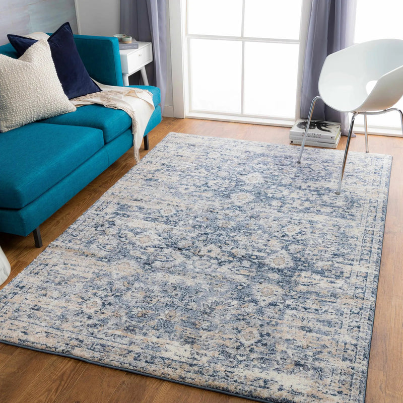 Talihina Denim Damask Area Rug by Boutique Rugs