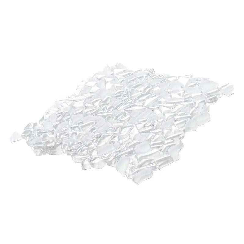 White 11x11 Glossy Matte Multi-shaped Glass Mosaic Tile (5 pack, 4.36 sq ft/case) by Apollo Tile
