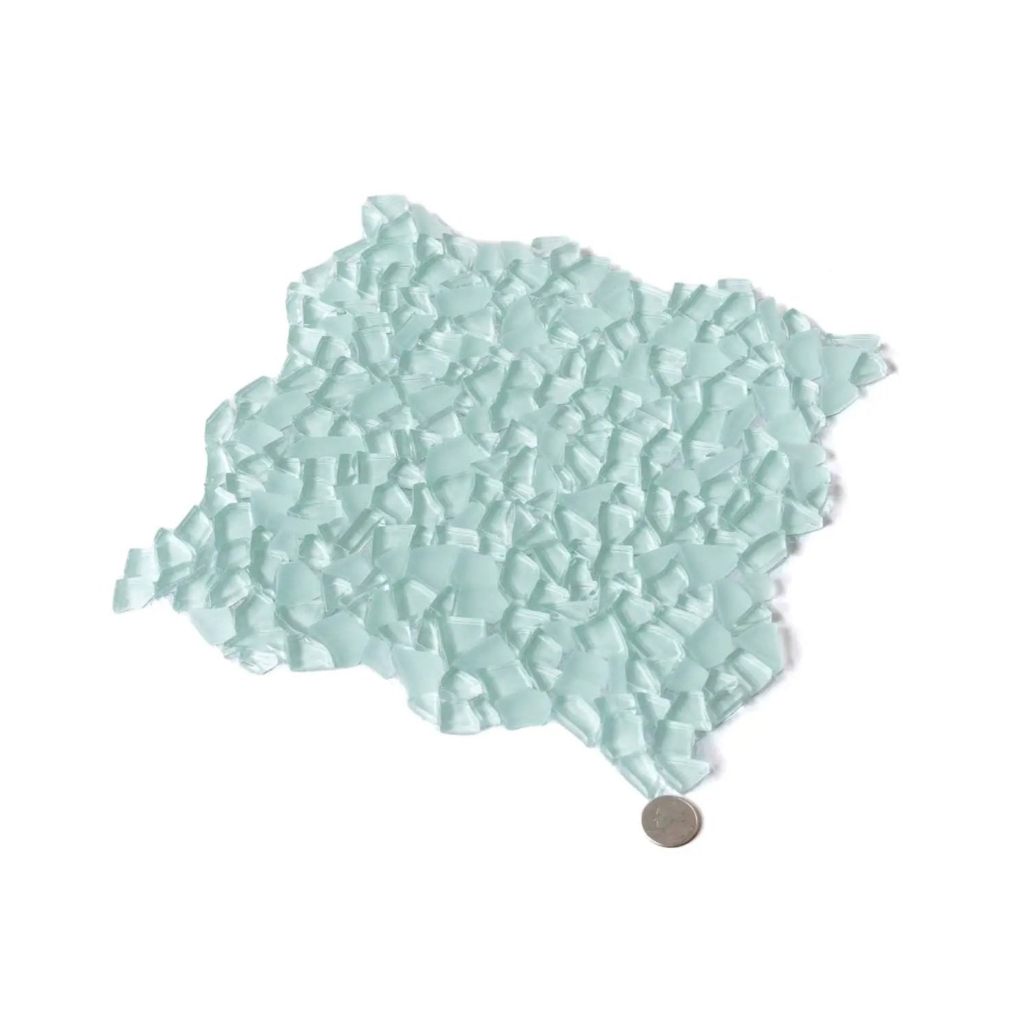 Tiffany Blue 11x11 Glossy Matte Multi-shaped Glass Mosaic Tile (5 pack, 4.36 sq ft/case) by Apollo Tile