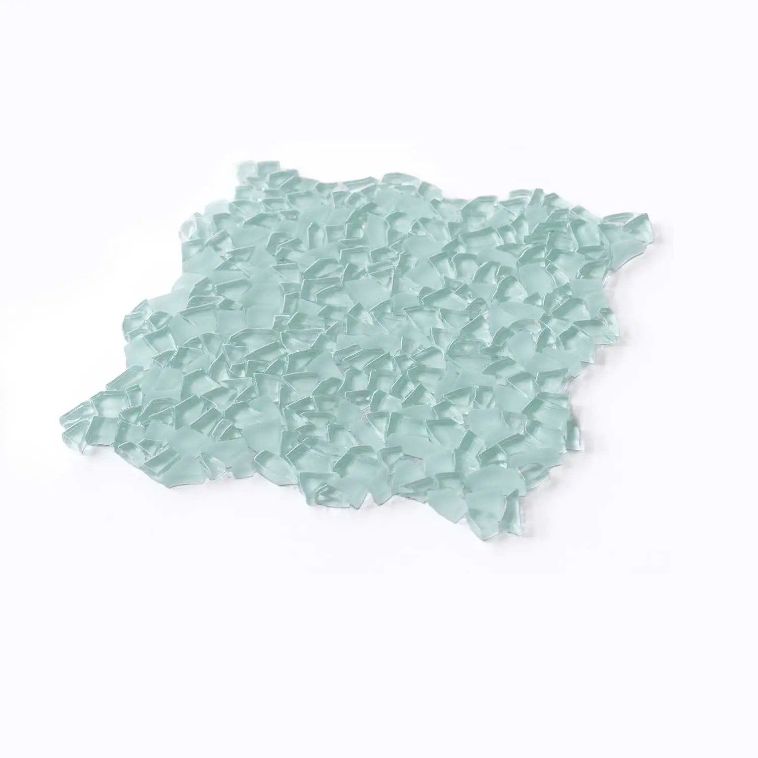 Tiffany Blue 11x11 Glossy Matte Multi-shaped Glass Mosaic Tile (5 pack, 4.36 sq ft/case) by Apollo Tile