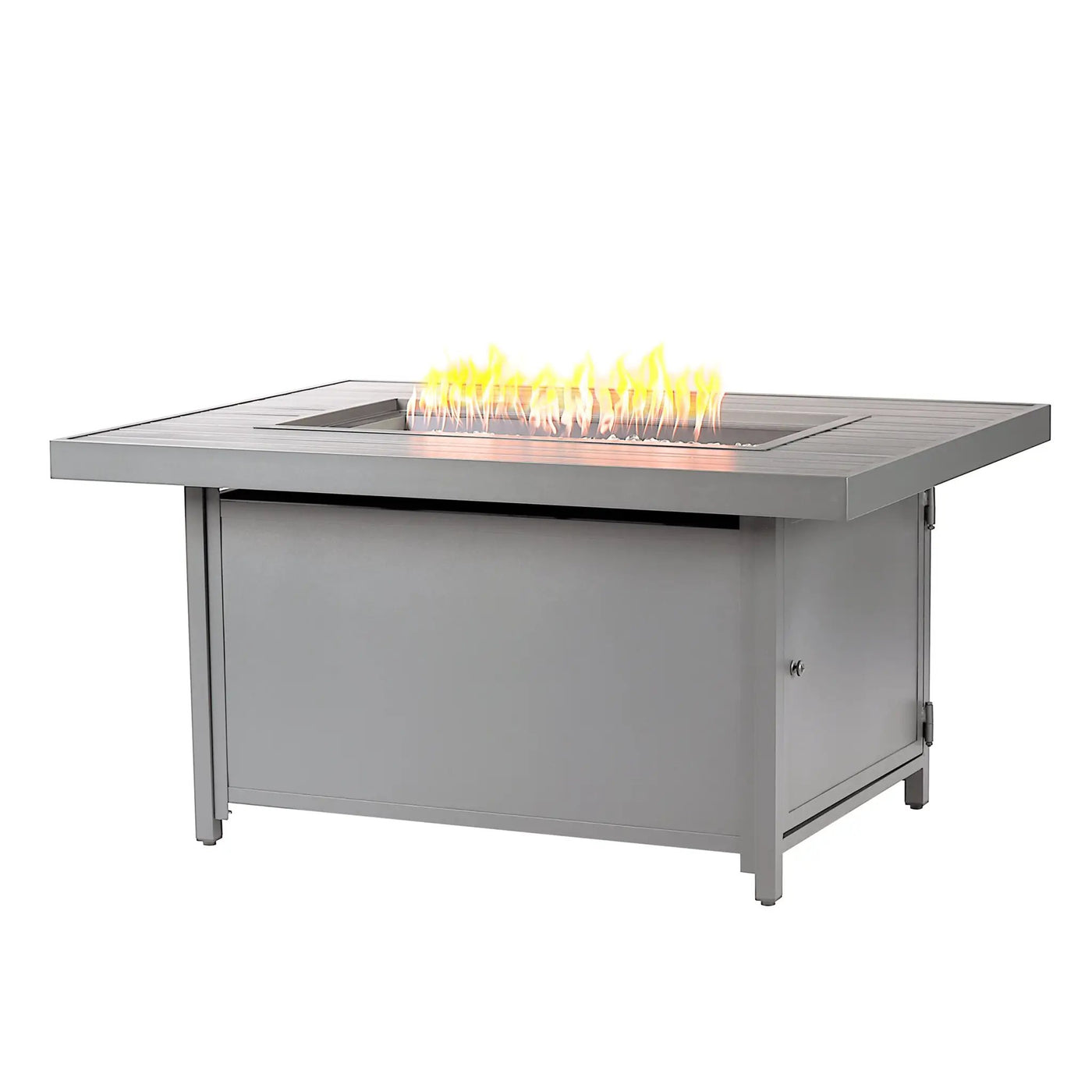 Aluminum 48-in Rectangular Propane Fire Table, Beads, Covers and Lid by Sharicks