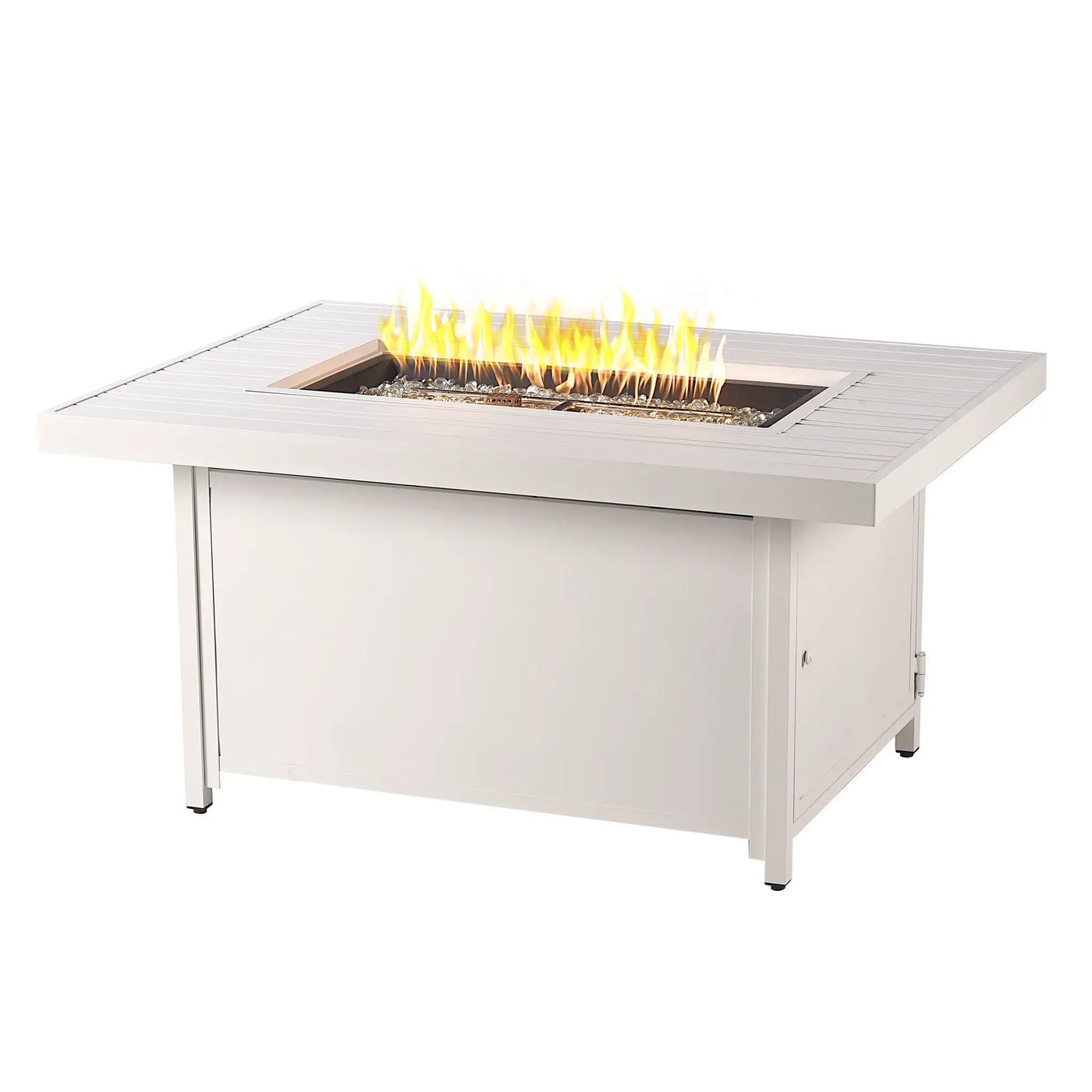 Aluminum 48-in Rectangular Propane Fire Table, Beads, Covers and Lid by Sharicks