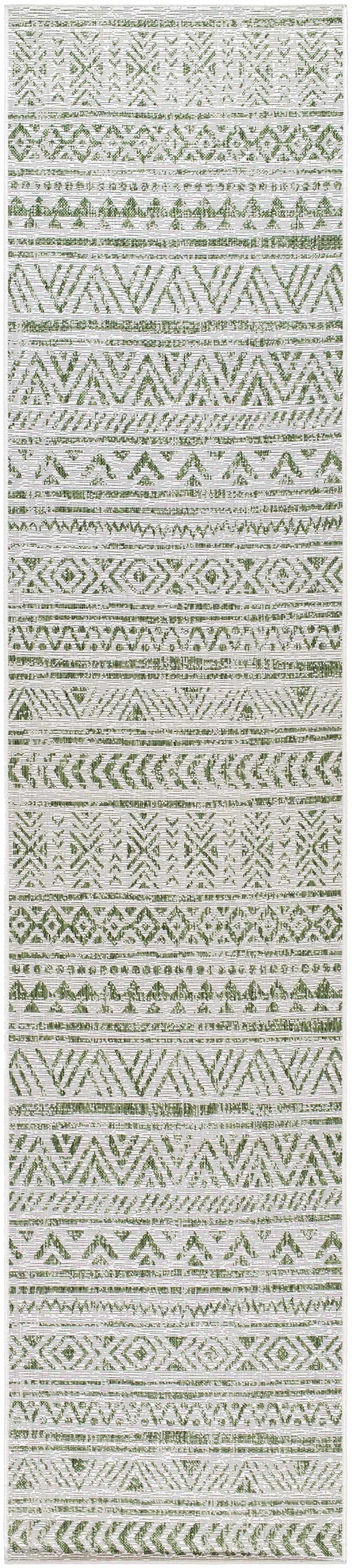 Novato Olive All Over Pattern Performance Outdoor Rug by Boutique Rugs