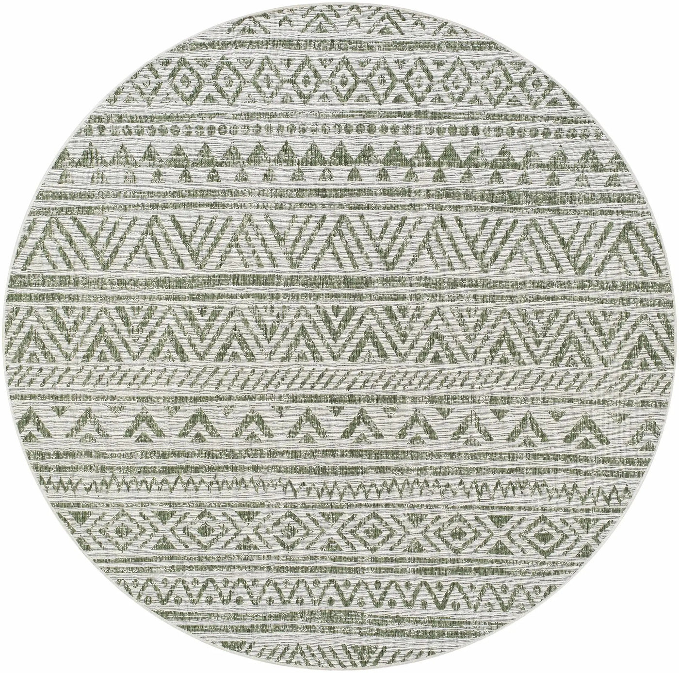 Novato Olive All Over Pattern Performance Outdoor Rug by Boutique Rugs