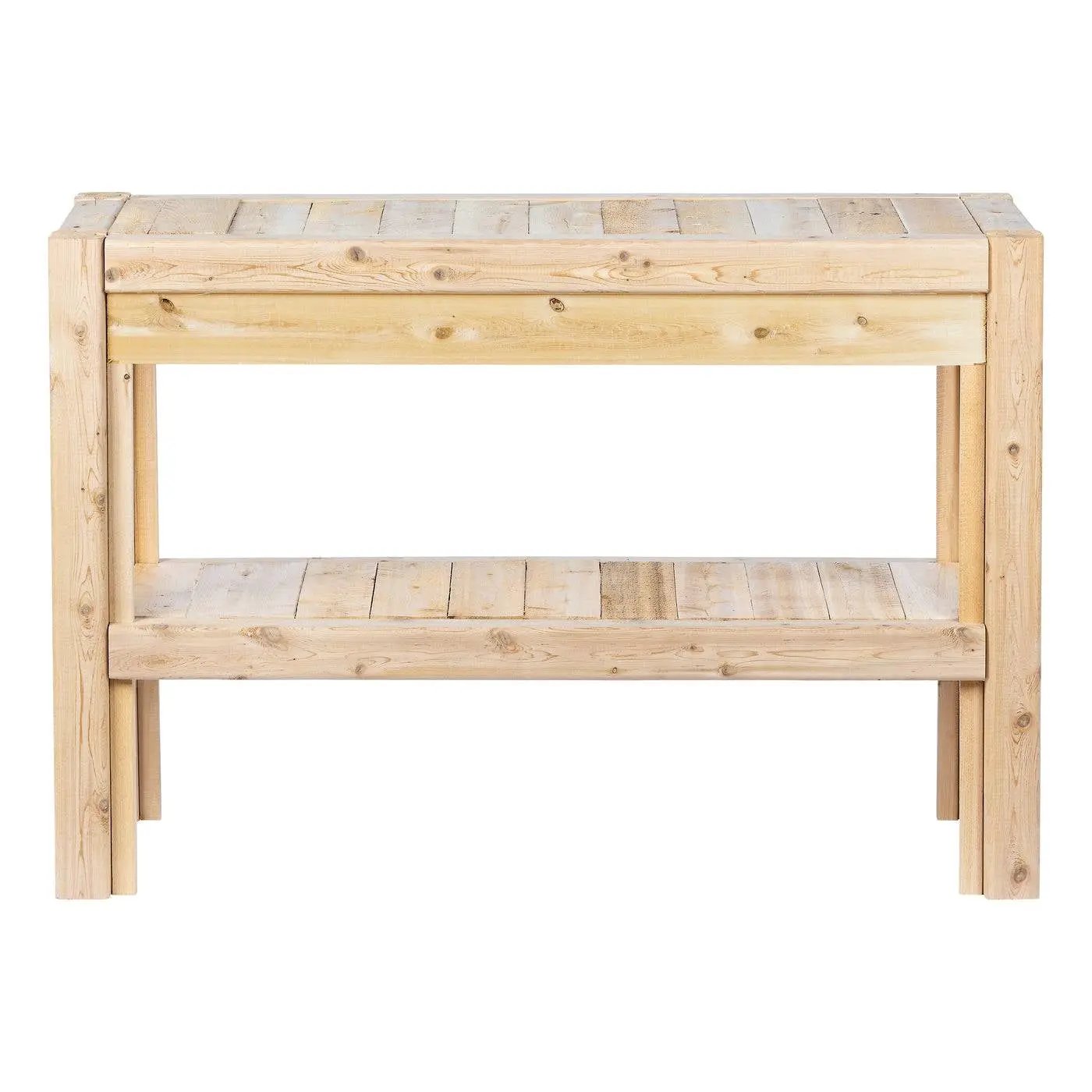 2 Tier Adjustable Cedar Wood Multipurpose Storage Shelves - Made In USA by HomePacific