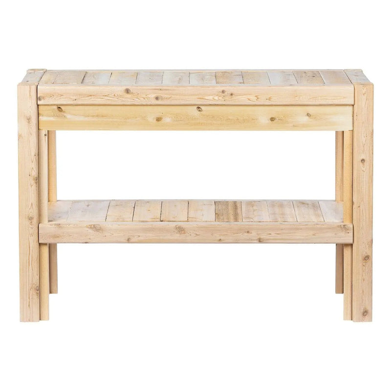 2 Tier Adjustable Cedar Wood Multipurpose Storage Shelves - Made In USA by HomePacific