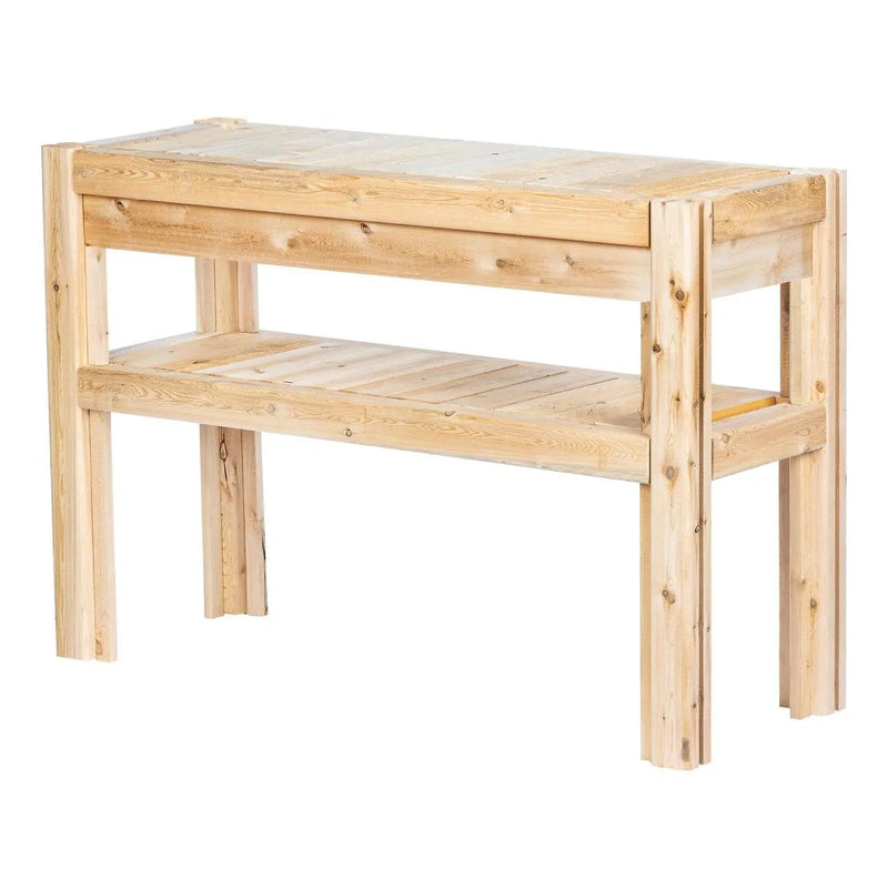 2 Tier Adjustable Cedar Wood Multipurpose Storage Shelves - Made In USA by HomePacific
