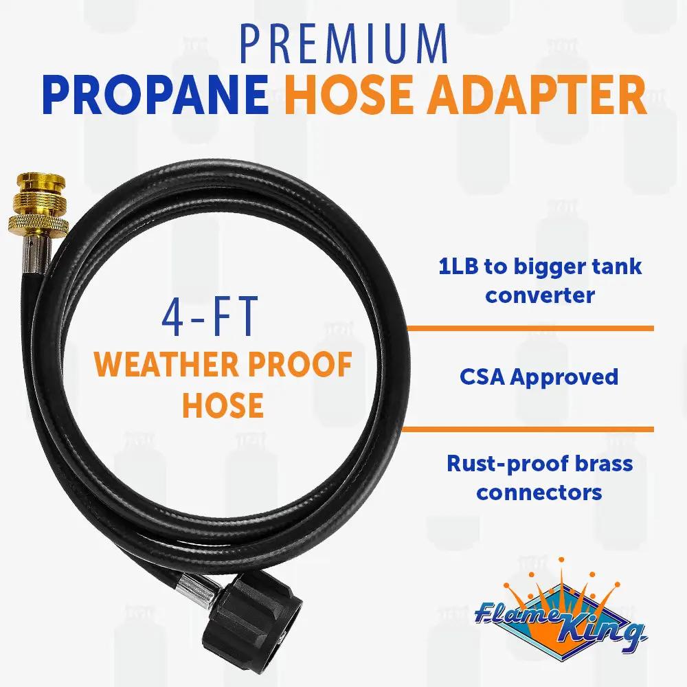 Flame King Propane Gas Hauler Kit 3lb Empty Propane Tank, Adapter Hose and Insulated Protective Carry Case by Flame King Products