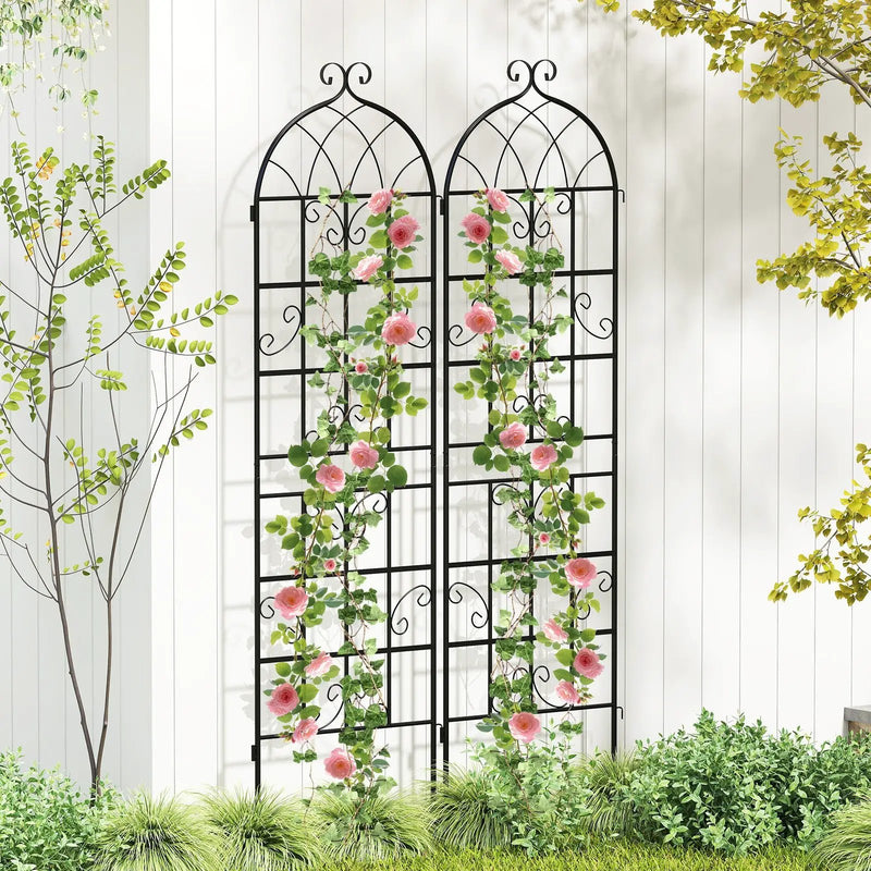 4 Pack 71" x 20" Metal Garden Trellis for Outdoor Climbing Plants by DirectDeals