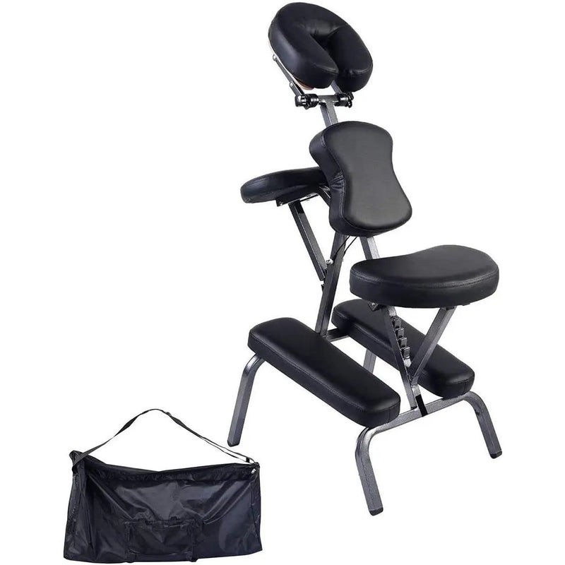 Black Portable Massage Tattoo Chair with Carrying Bag by HomePacific