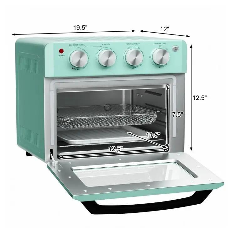 Modern Space Saving Countertop Kitchen Convection Toaster Oven Air Fryer - Teal by HomePacific