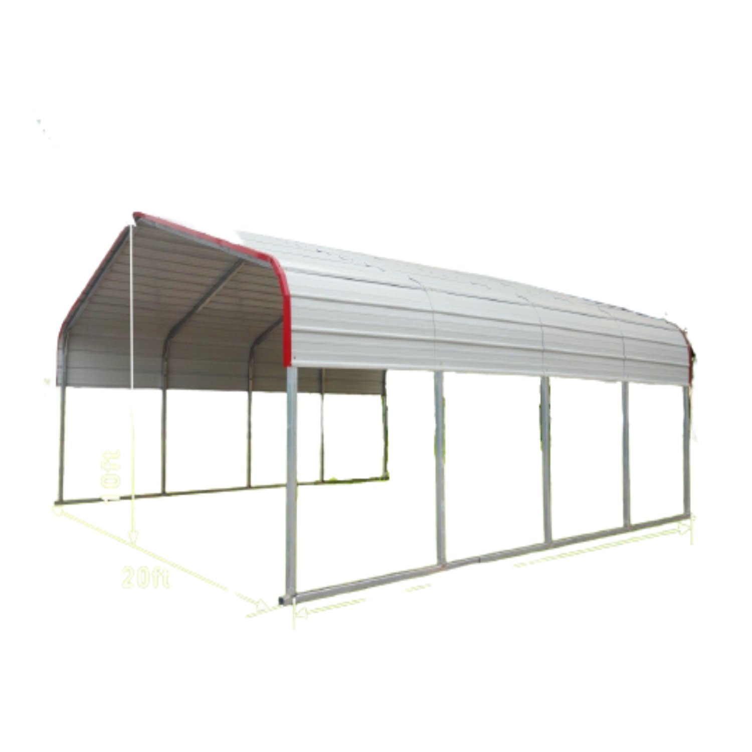 Classic Steel Carport 20'W x 20'L by Chery Industrial