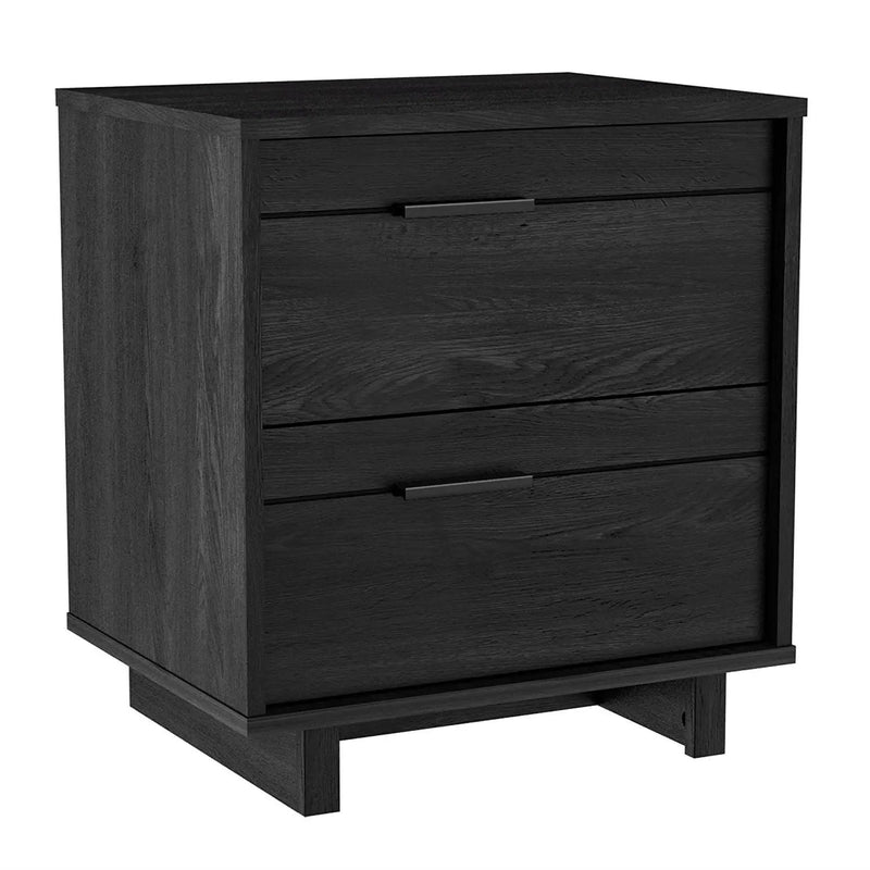 Modern Bedroom Nightstand in Grey Black Wood Finish by HomePacific