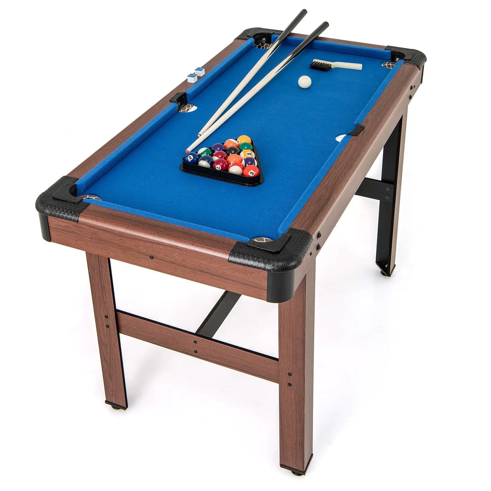 48 Inch Pool Wooden Game Table with Full Set of Ballsfor Kids and Adults by DirectDeals
