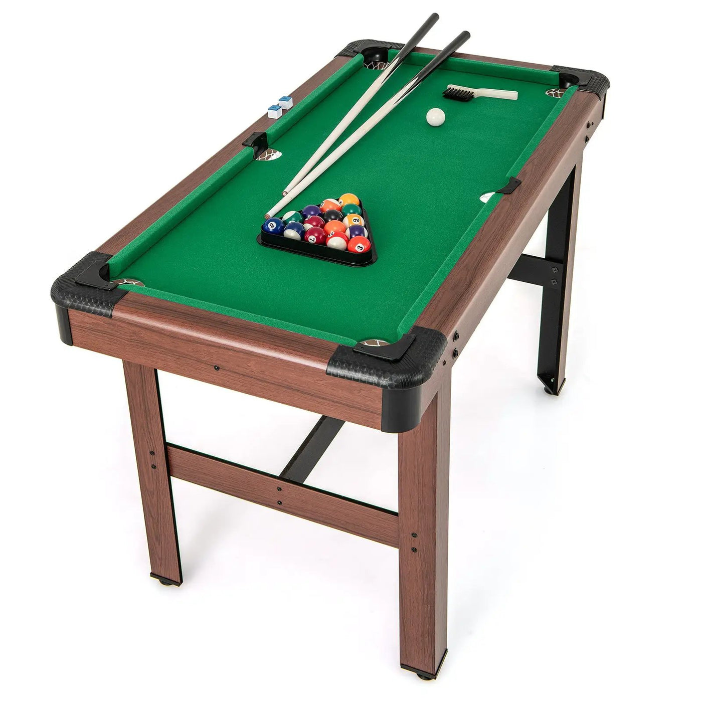 48 Inch Pool Wooden Game Table with Full Set of Ballsfor Kids and Adults by DirectDeals