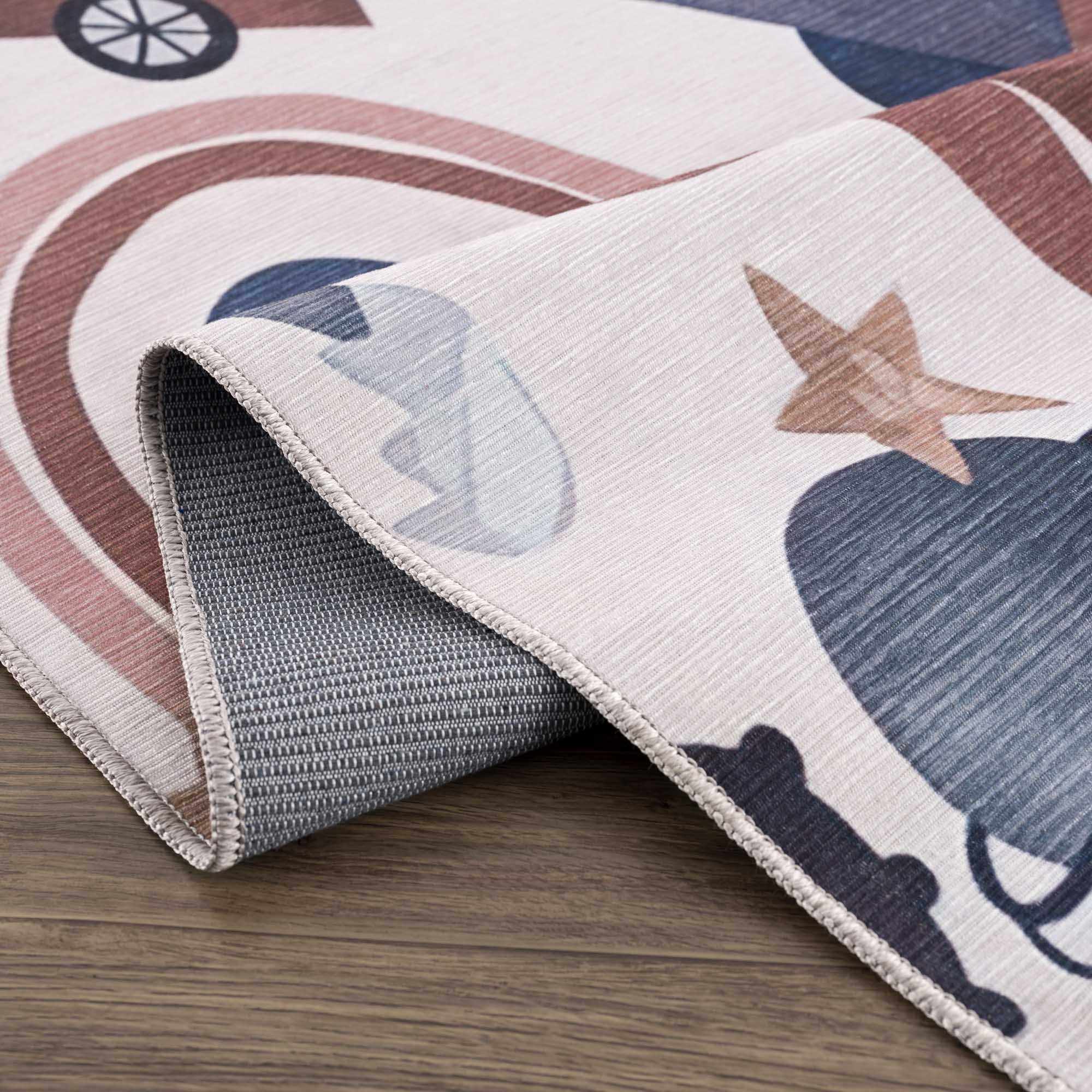 Libra Rainbow Kids Washable Area Rug - Clearance by Boutique Rugs