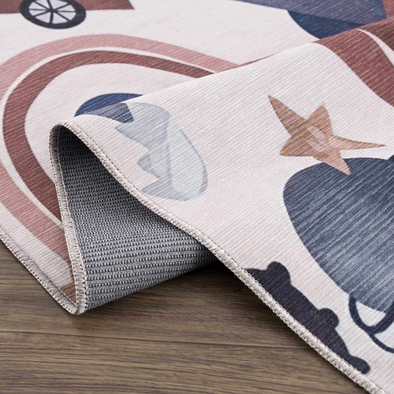 Libra Rainbow Kids Washable Area Rug - Clearance by Boutique Rugs