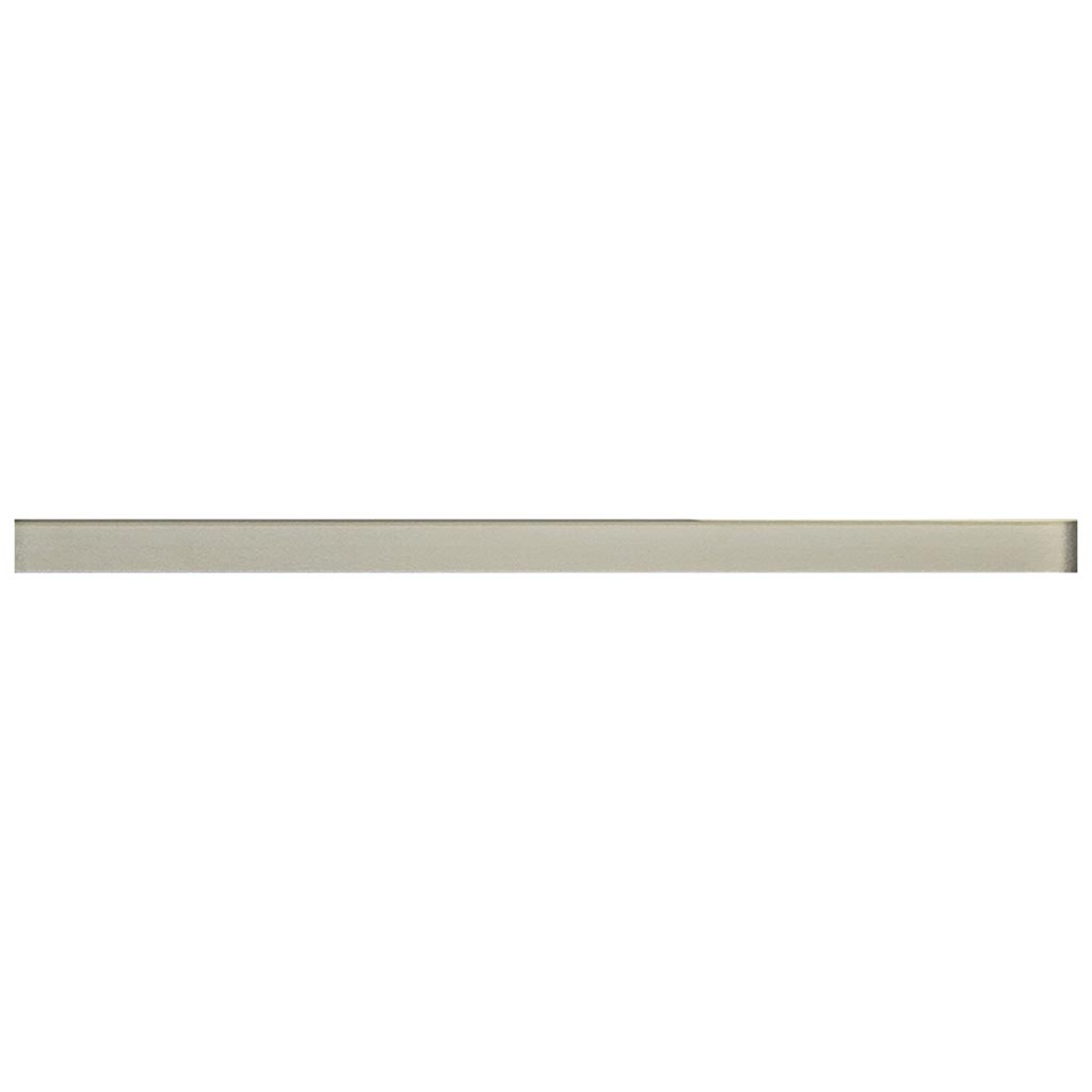 Ash Gray 0.5x12 Glossy Glass Pencil Tile Trim (10 pack, 0.5 sq ft/case)