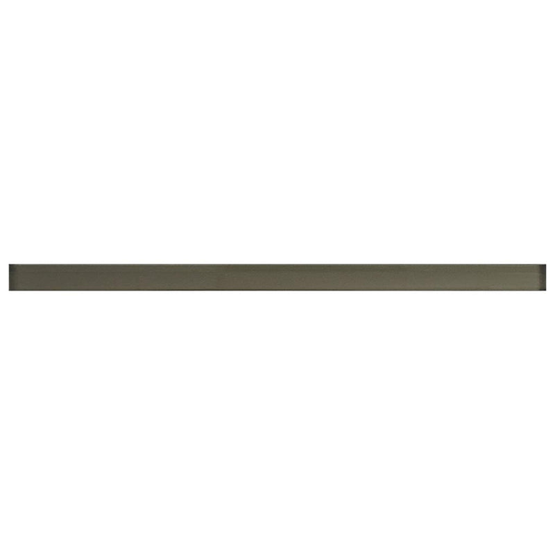 Cedar Brown 0.5x12 Glossy Glass Pencil Tile Trim (10 pack, 0.5 sq ft/case)