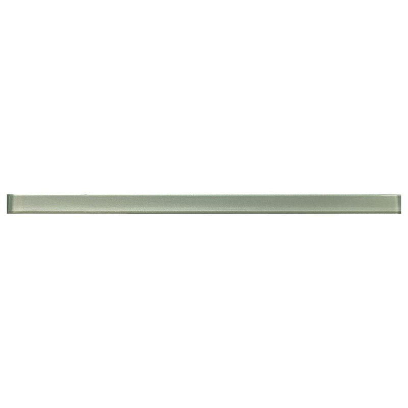 Light Green 0.5x12 Glossy Glass Pencil Tile Trim (10 pack, 0.5 sq ft/case)