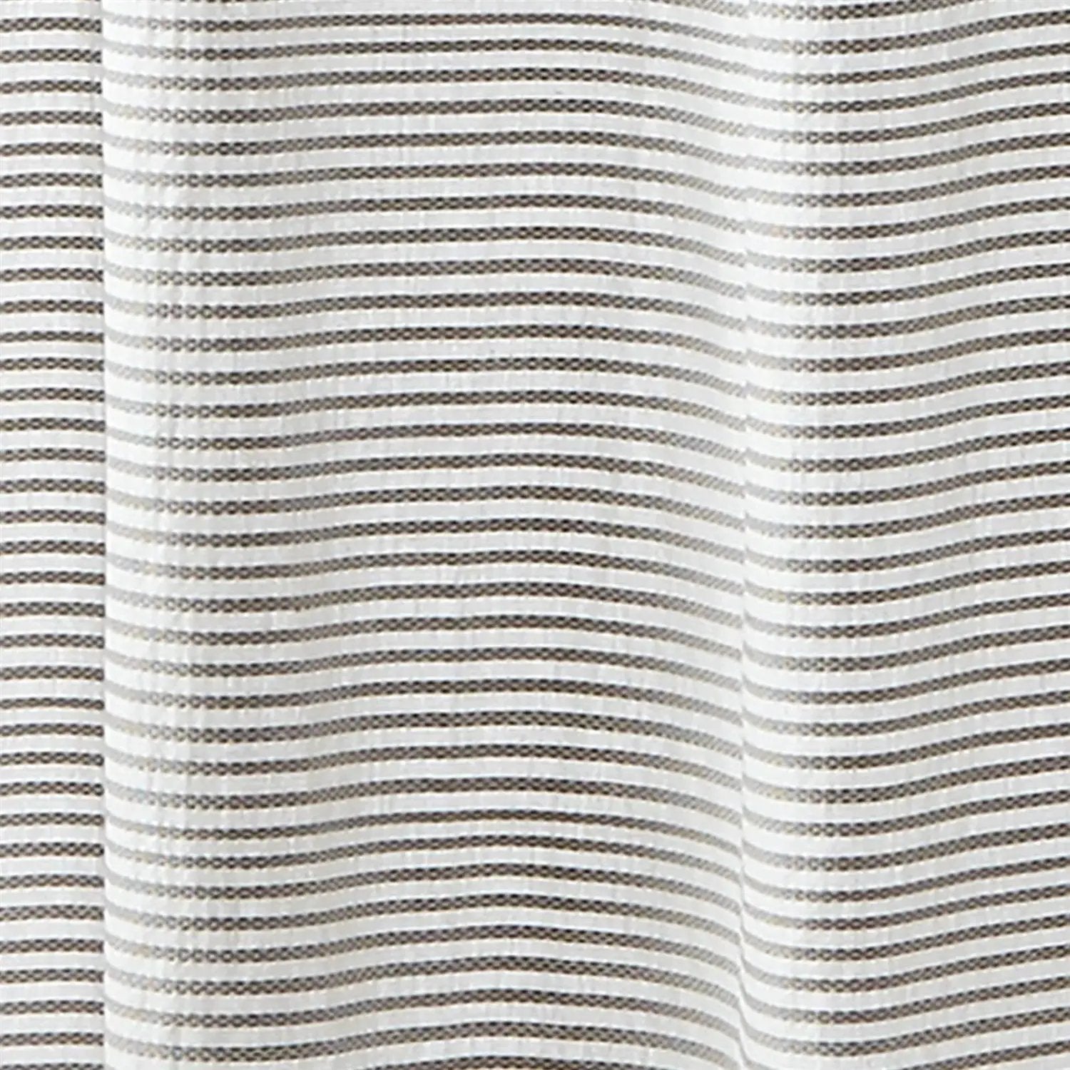 72-inch Grey and White Stripes Cotton Shower Curtain with Tassels by HomePacific