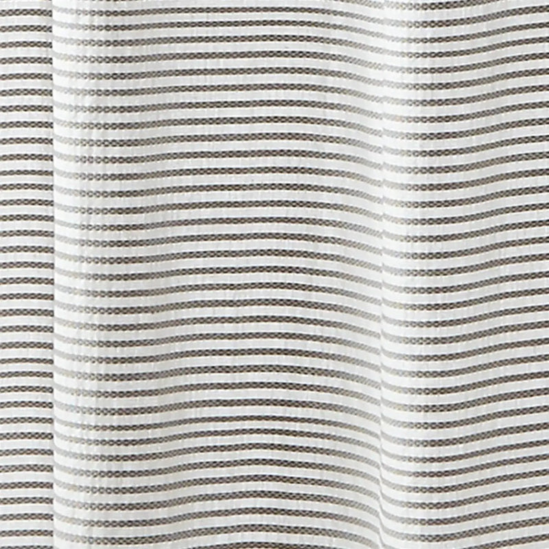 72-inch Grey and White Stripes Cotton Shower Curtain with Tassels by HomePacific