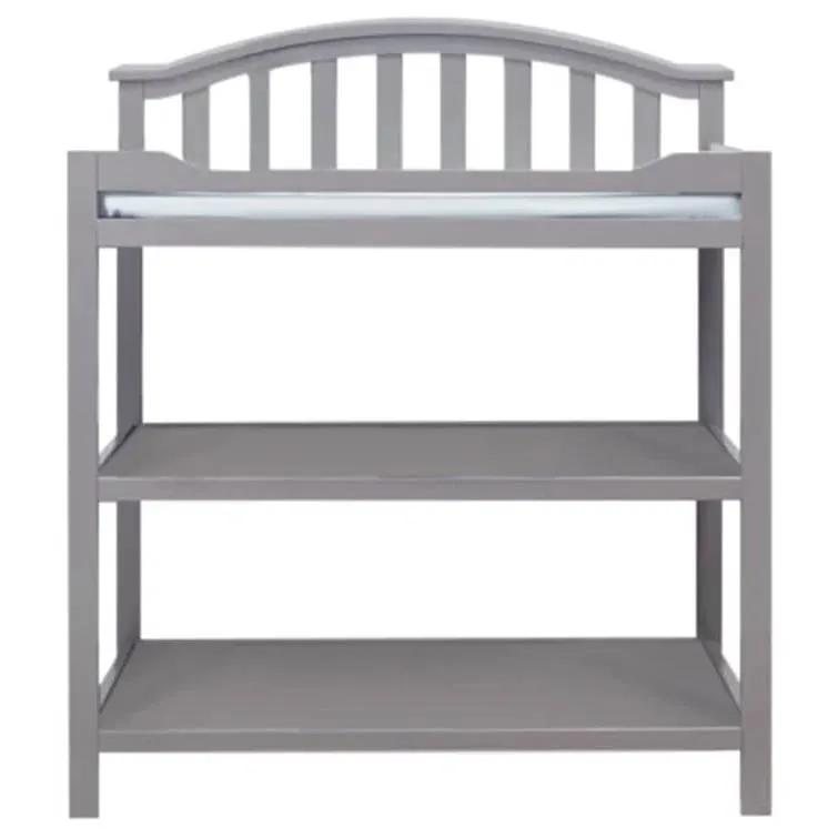 SF Home Baby Toddler Changing Table in Grey Wood Finish with Changing Pad by HomePacific