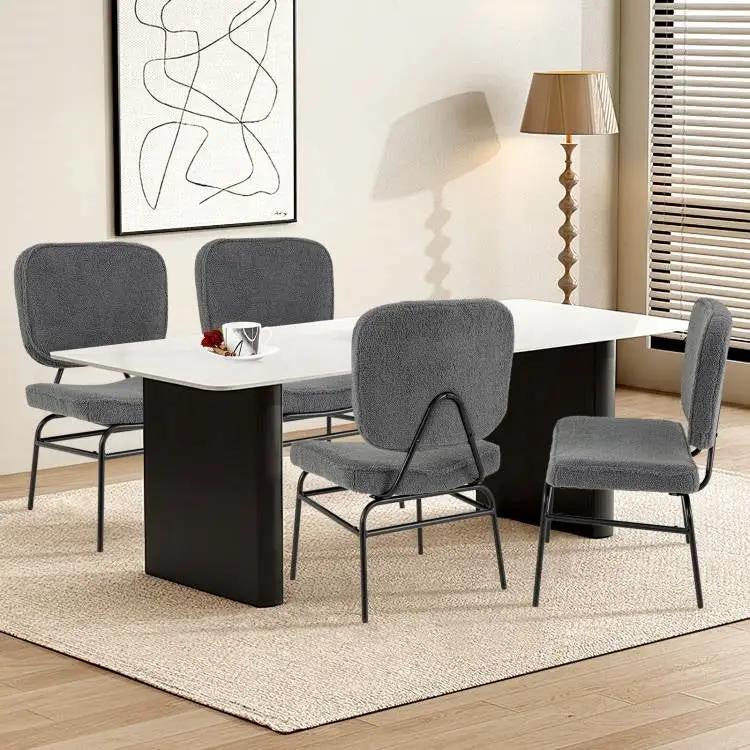 Modern Grey Upholstered Ergonomic Padded Accent Chair by HomePacific