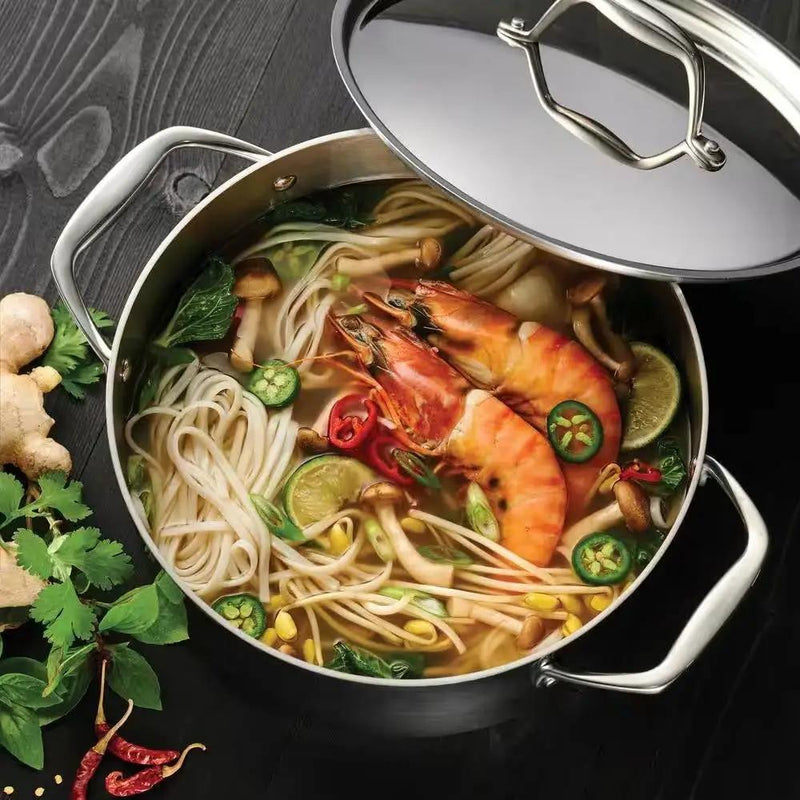 Stainless Steel Tri-Ply Clad 5-Quart Dutch Oven with Lid by HomePacific