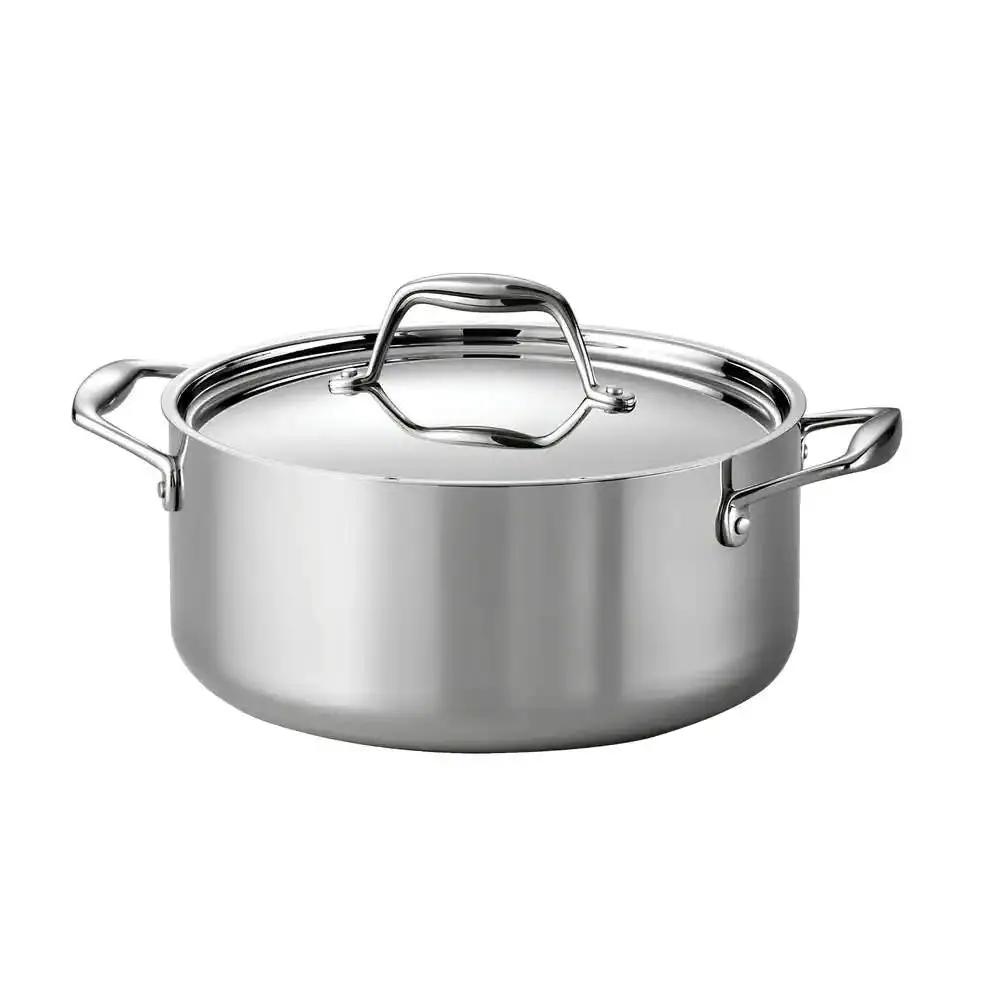 Stainless Steel Tri-Ply Clad 5-Quart Dutch Oven with Lid by HomePacific