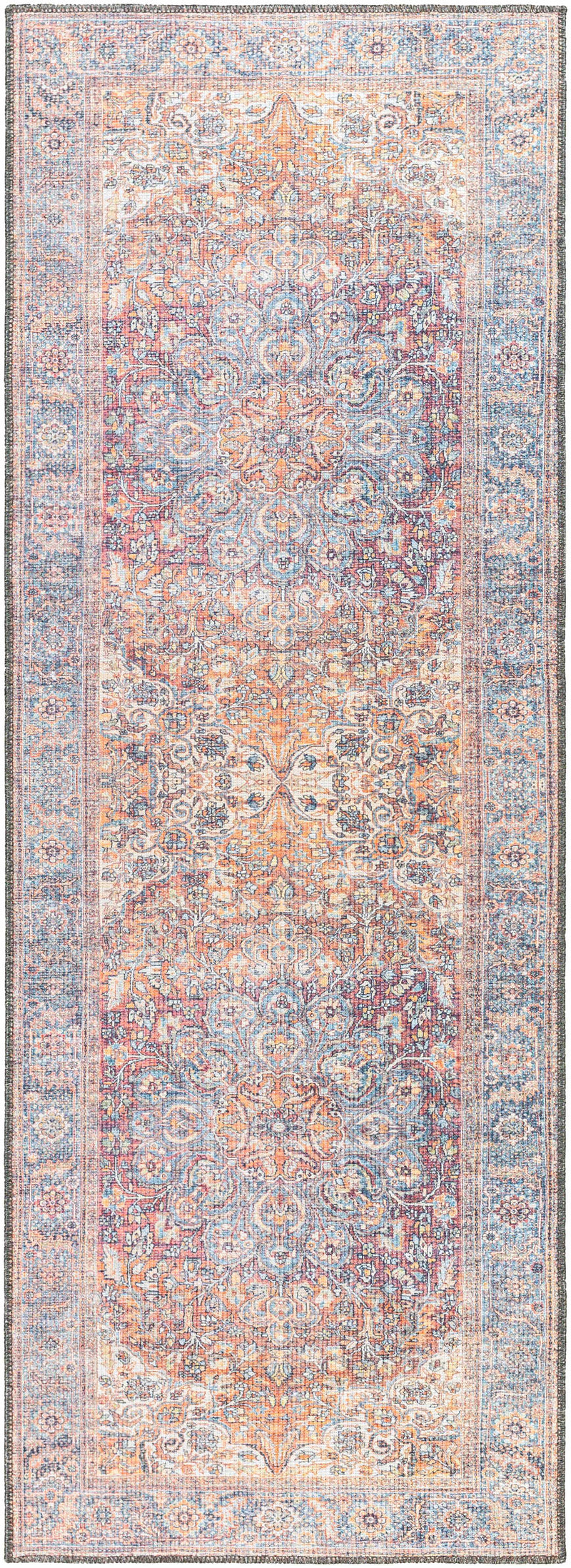 Rust Gardnertown Medallion Washable Area Rug - Clearance by Boutique Rugs