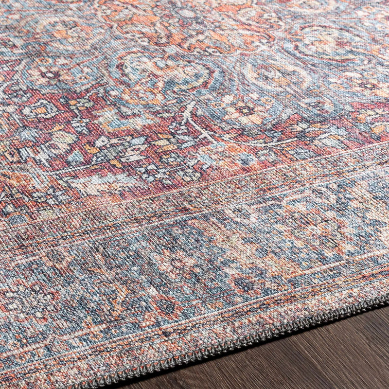 Rust Gardnertown Medallion Washable Area Rug - Clearance by Boutique Rugs