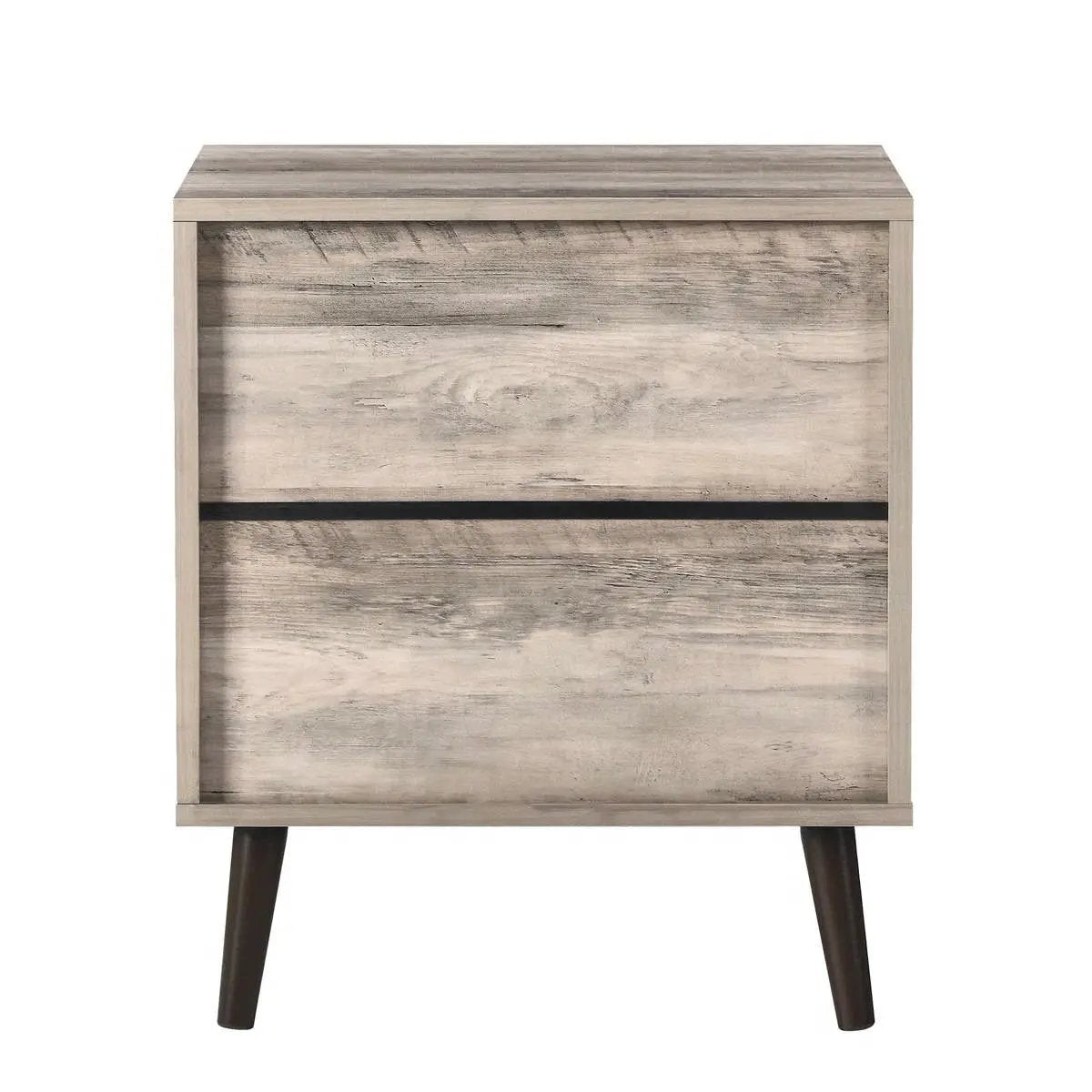 Mid-Century Modern 1-Drawer Nightstand Bedroom End Table in Grey Wood Finish by HomePacific