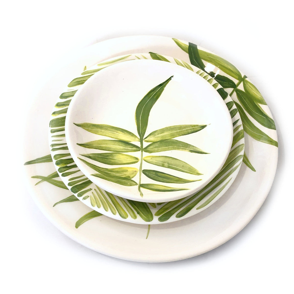 Floating Leaves Dessert Plate - Green, photo 5 of 5