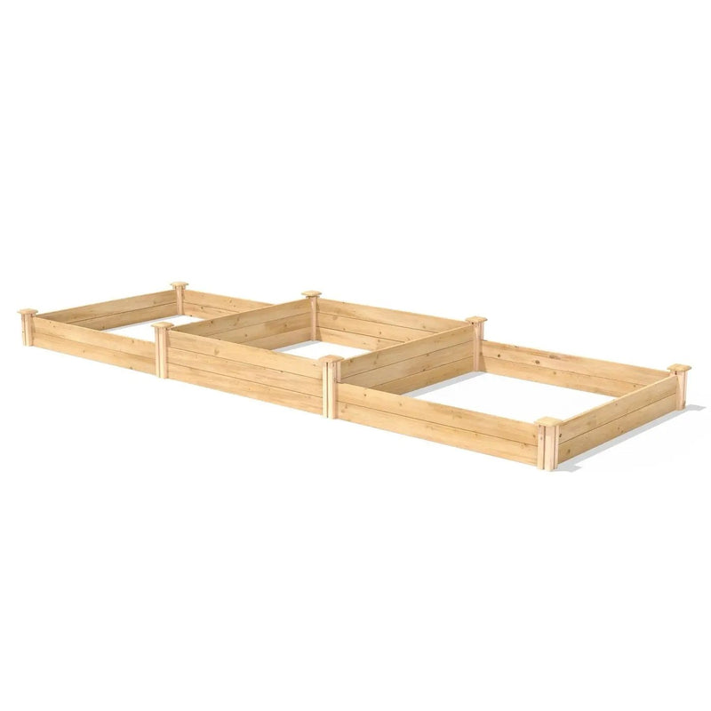 Farmhouse Cedar Wood Raised Garden Bed 4 ft x 12 ft - Made in USA by HomePacific