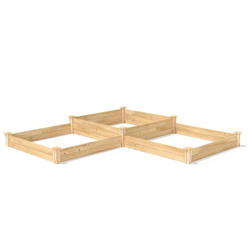 Farmhouse Cedar Wood Raised Garden Bed 4 ft x 12 ft - Made in USA by HomePacific