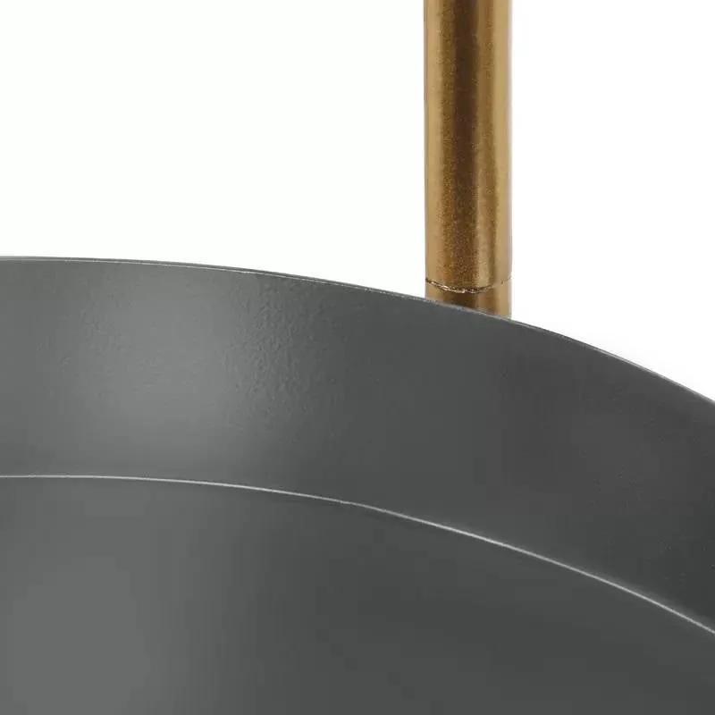 Modern Gold Grey Metal 3-Tier Flower Pot Plant Stand by HomePacific