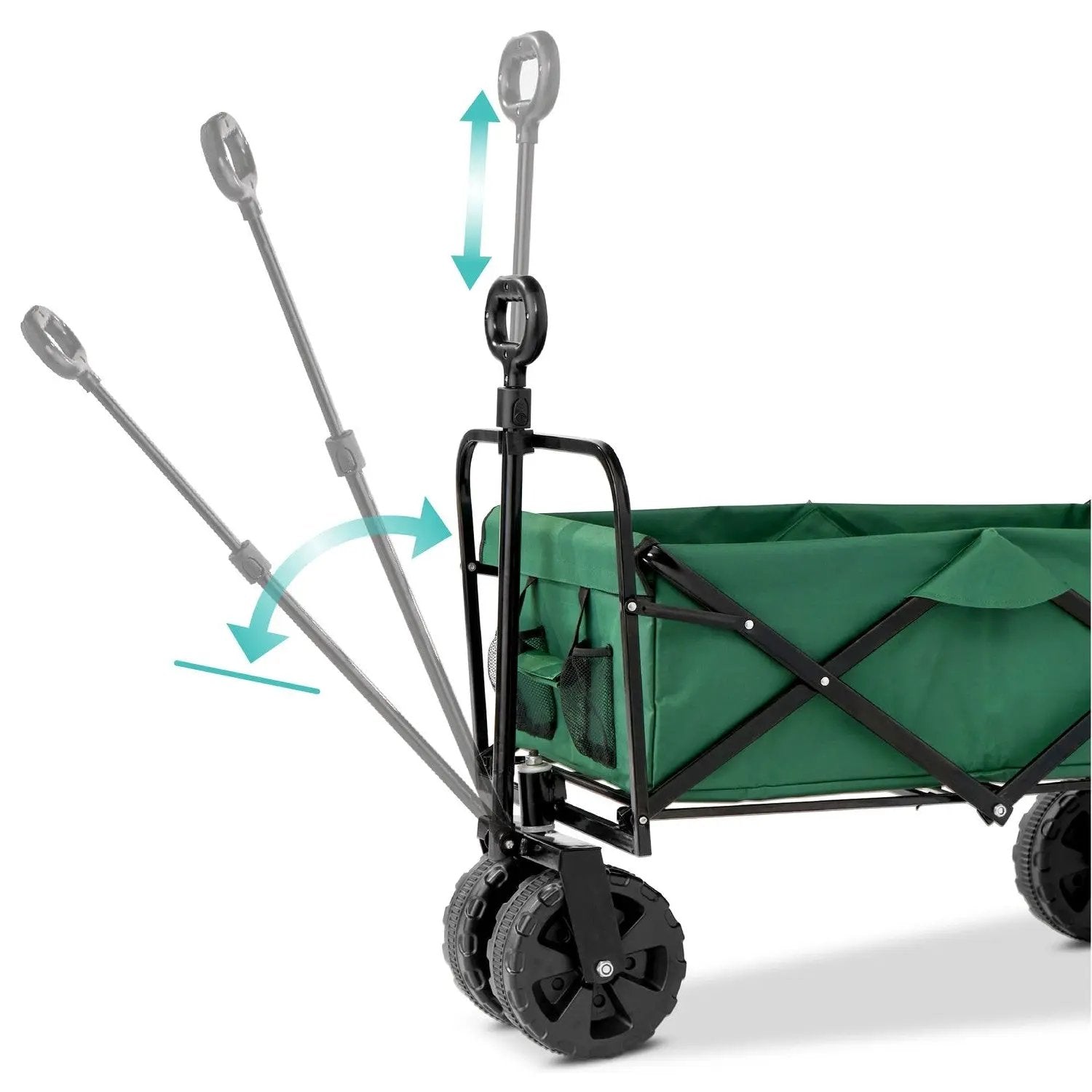 Green Heavy Duty Collapsible Multipurpose Indoor/Outdoor Utility Garden Cart by HomePacific