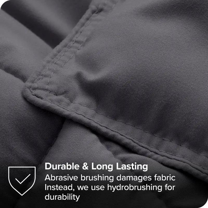 King/Cal King Size All Season Super Soft Down Alternative Comforter Set Grey by HomePacific