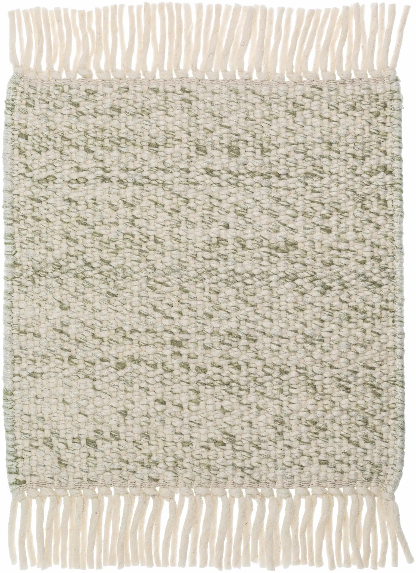 Sorell Sage Textured Weave Cottage Farmhouse Wool Handmade Area Rug - Clearance by Boutique Rugs