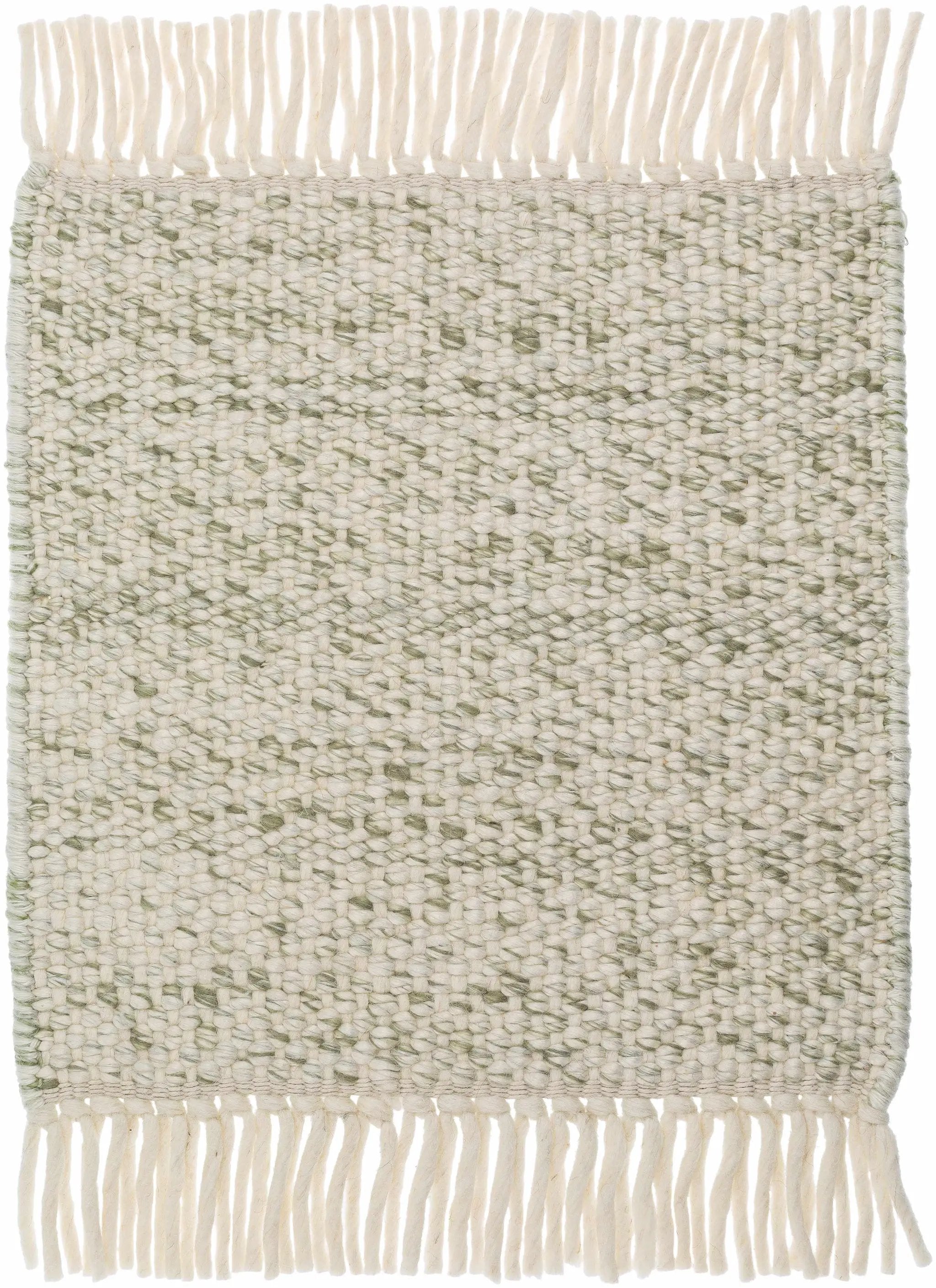 Sorell Sage Textured Weave Cottage Farmhouse Wool Handmade Area Rug - Clearance by Boutique Rugs