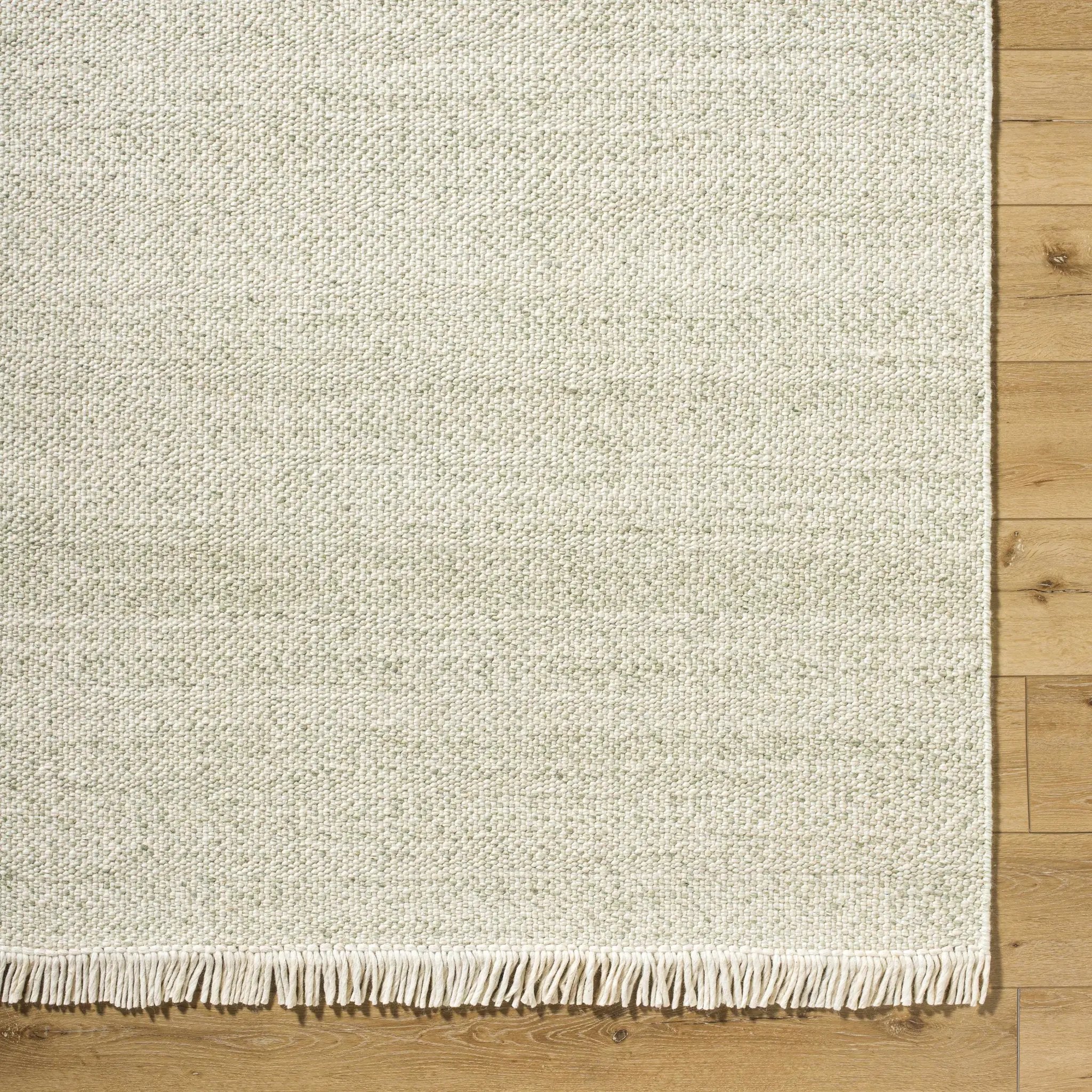 Sorell Sage Textured Weave Cottage Farmhouse Wool Handmade Area Rug - Clearance by Boutique Rugs
