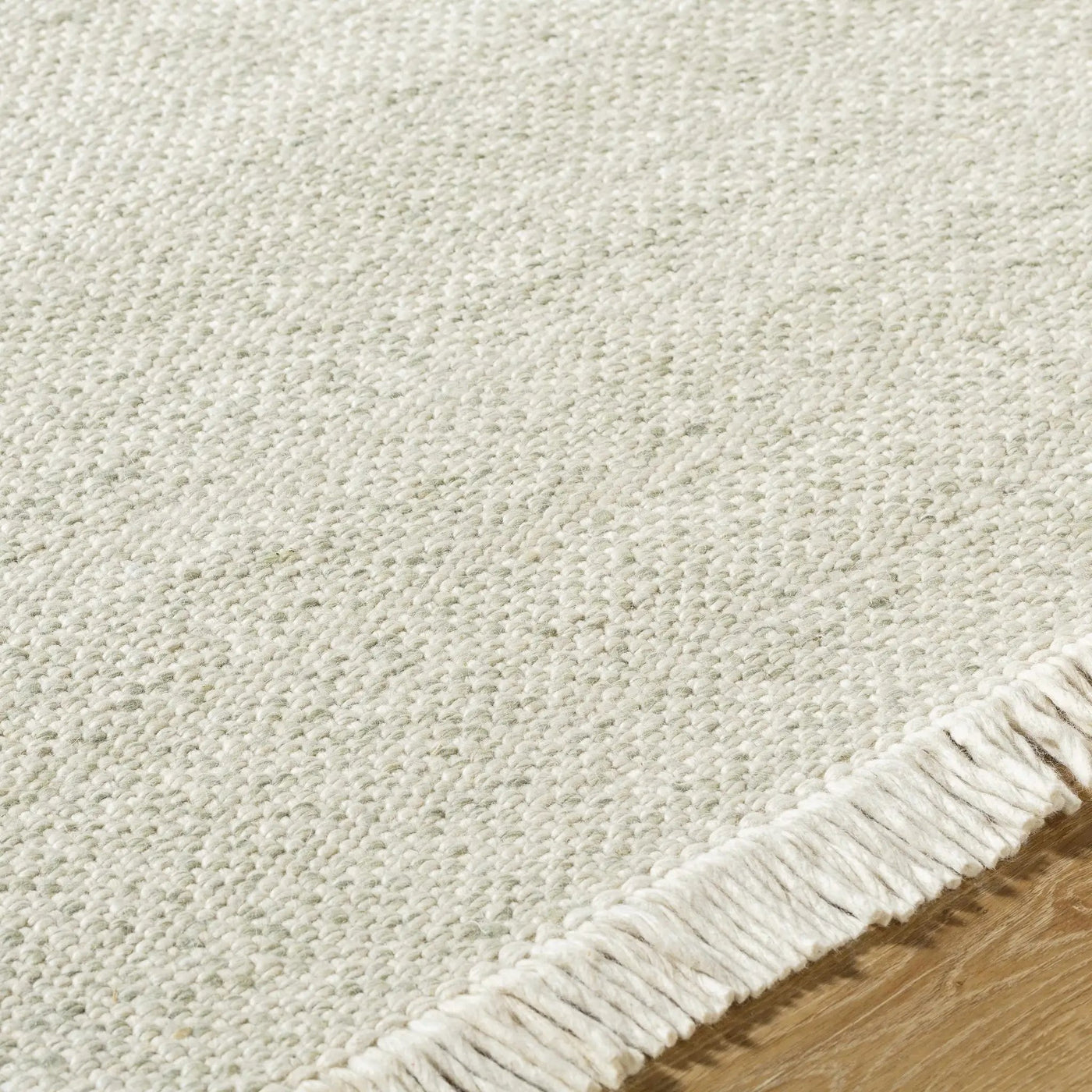 Sorell Sage Textured Weave Cottage Farmhouse Wool Handmade Area Rug - Clearance by Boutique Rugs