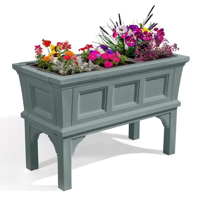 Green Rectangular Raised Garden Bed Planter Box with 3 Removeable Trays by HomePacific