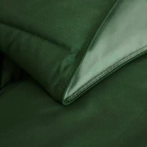 Twin/Twin XL Traditional Microfiber Reversible 3 Piece Comforter Set in Green by HomePacific