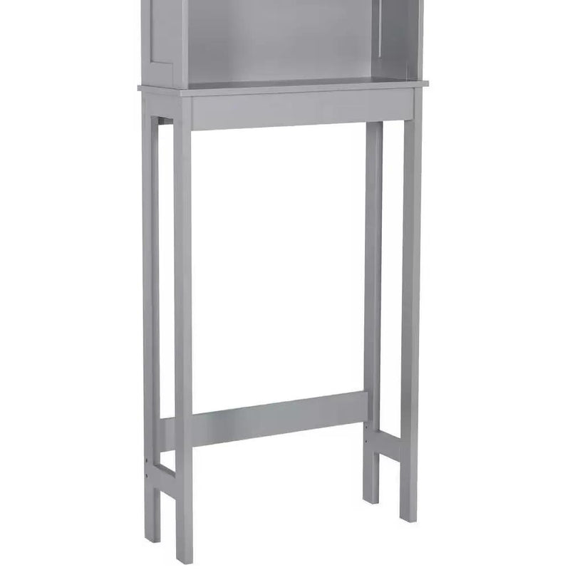 Over the Toilet Bathroom Storage Cabinet Shelving Unit in Grey Wood Finish by HomePacific
