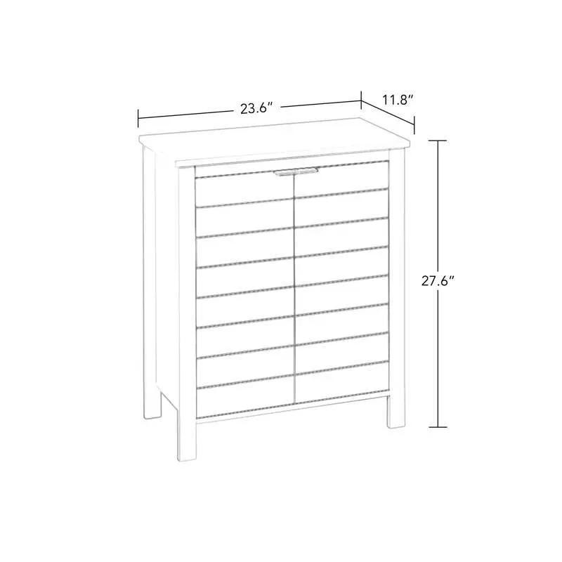 Bathroom Linen Cabinet with Storage Shelf in Grey Wood Finish by HomePacific