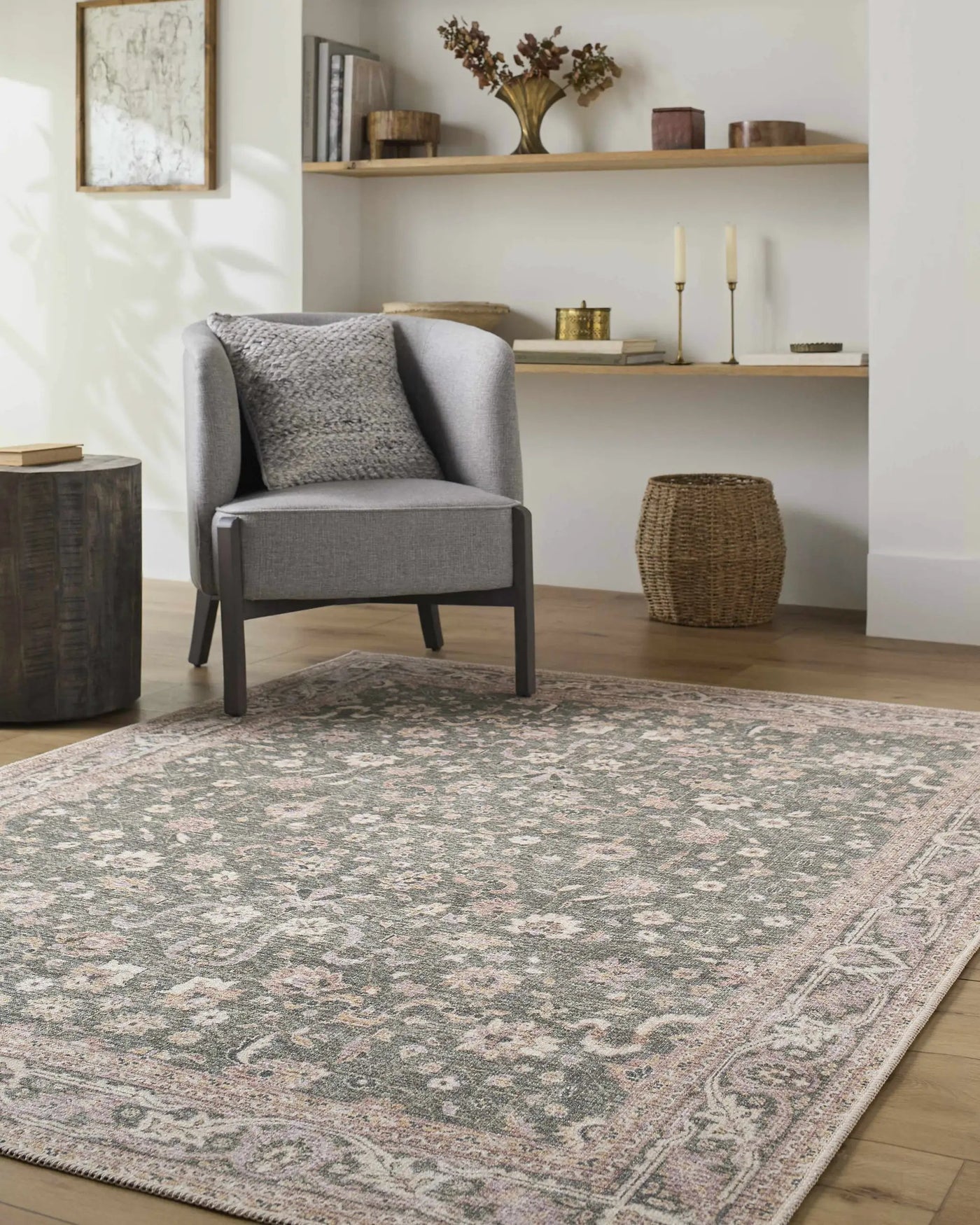 Alyson Vintage Flat Pile Washable Rug by Boutique Rugs